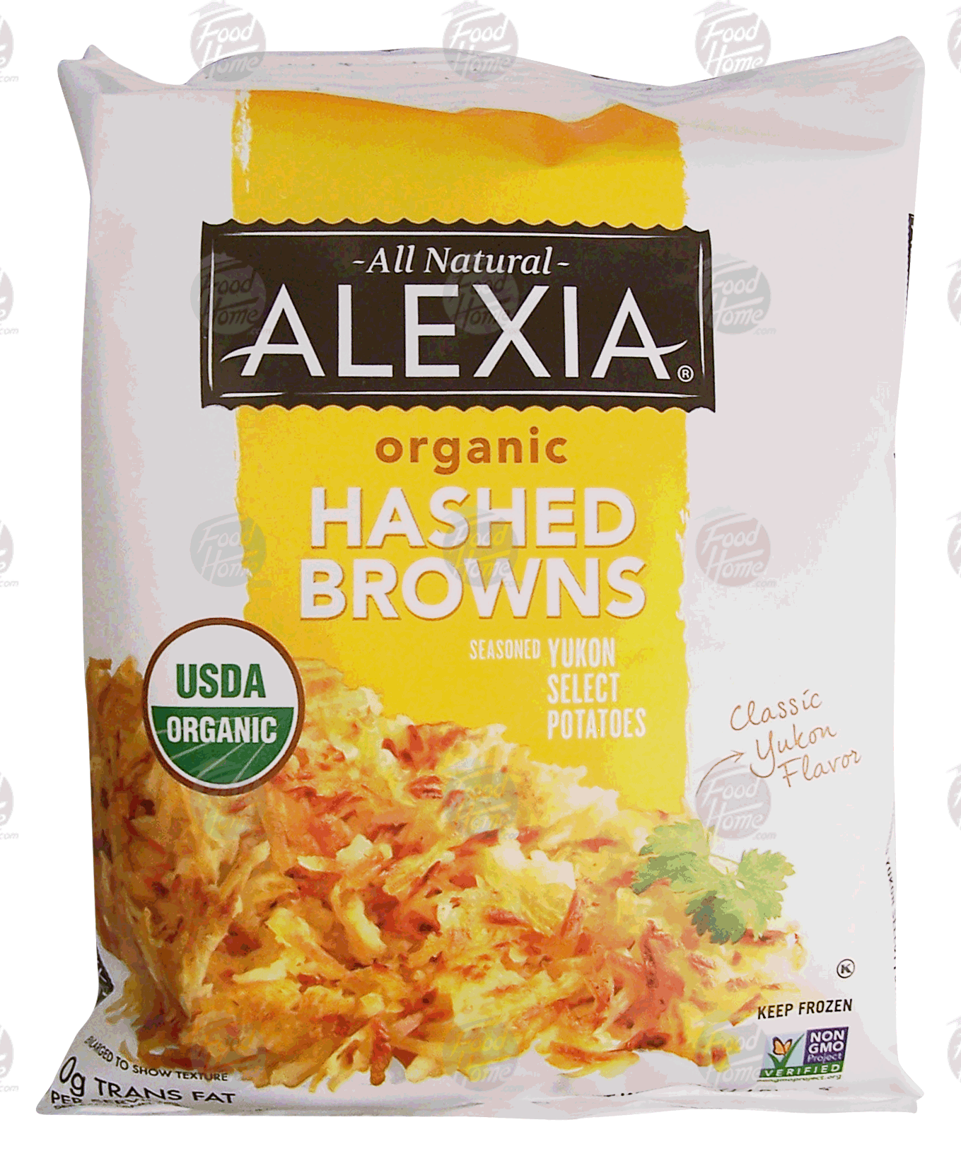 Alexia organic hashed browns, seasoned yukon select potatoes Full-Size Picture